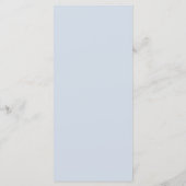 Elegant Blauw Hydrangea Zonnebloemen Bruiloft Menu (Achterkant)