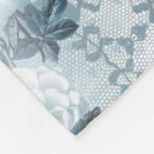 Elegant blauw ijs Alice in Wonderland Silver Glitt Fleece Deken (Hoek)