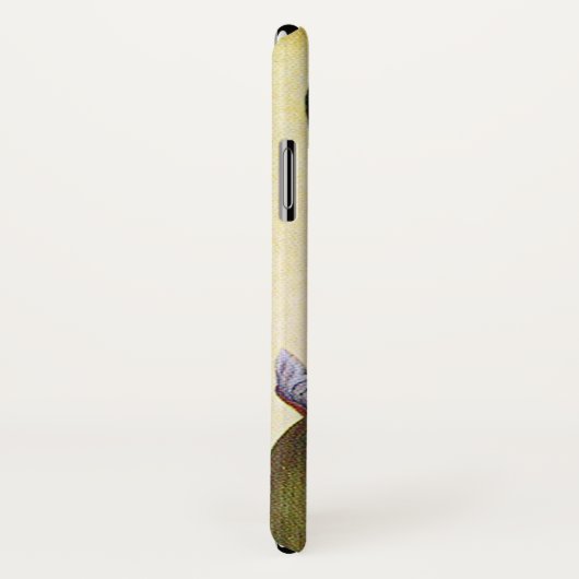 ELEGANT BLAUW IRIS FLOWERS Ivory Floral Case-Mate iPhone Case (Achterkant / rechts)