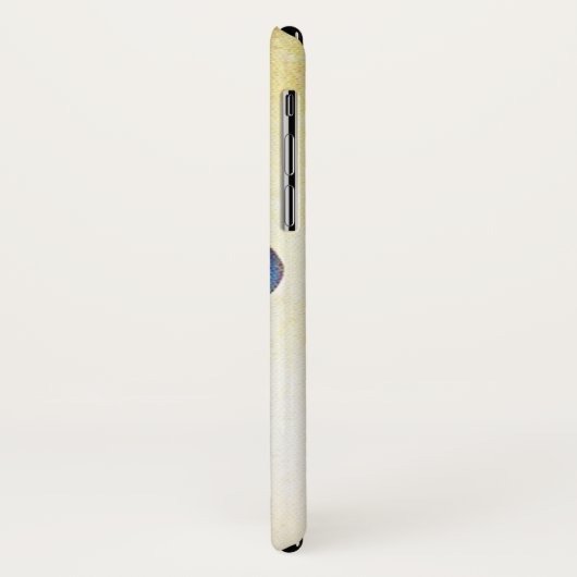 ELEGANT BLAUW IRIS FLOWERS Ivory Floral Case-Mate iPhone Case (Achterkant/links)