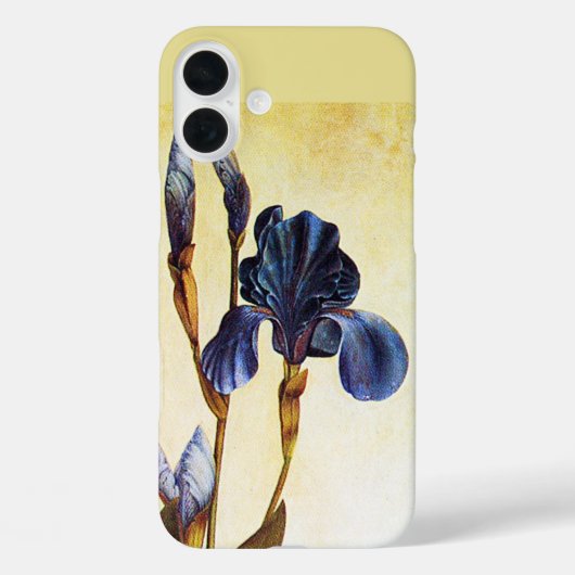 ELEGANT BLAUW IRIS FLOWERS Ivory Floral Case-Mate iPhone Case (Achterkant)