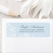 Elegant blauw kant retour adres label (Insitu)