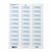 Elegant Blauw Kant Retour Adreslabel Etiket (Full Sheet)