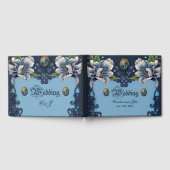 Elegant blauw Keltisch ontwerp Gastenboek (Volledig)