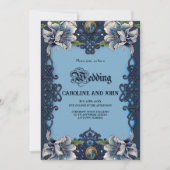 Elegant blauw Keltisch ontwerp Kaart (Voorkant)