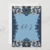 Elegant blauw Keltisch ontwerp Kaart (Achterkant)