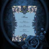 Elegant blauw Keltisch ontwerp Menu