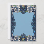 Elegant blauw Keltisch ontwerp Save The Date (Achterkant)