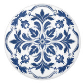 Elegant  blauw keramische knop (Voorkant)