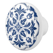 Elegant  blauw keramische knop (Rechts)