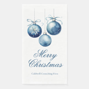 Elegant Blauw Kerstfeest Persoonlijk Servet