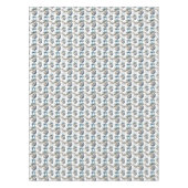 Elegant blauw Kerstmis wit paard patroon Tafelkleed (Voorkant)