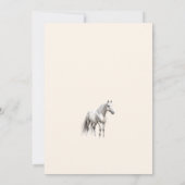 Elegant blauw Kerstmis wit paard ruitersport Kaart (Achterkant)