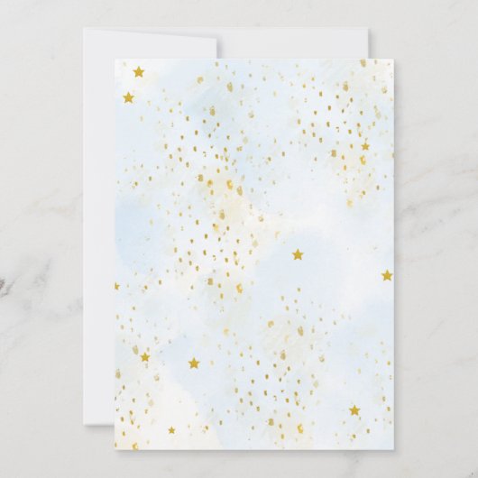 Elegant blauw klein pompoen jongen Baby shower Kaart (Achterkant)