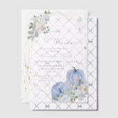 Elegant blauw klein pompoen jongen Baby shower Vellum Uitnodigingen (Offset (Uitnodiging))