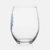 Elegant Blauw Krans 65e Verjaardagsfeestje Wijnglas Zonder Voet (Links)