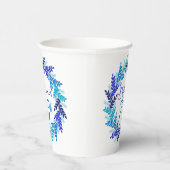 Elegant Blauw Krans 75e Verjaardagsfeestje Papieren Bekers (Rechts)