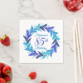 Elegant Blauw Krans 85e Verjaardagsfeestje Servet (Insitu)