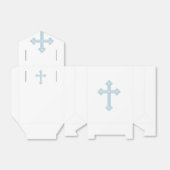 Elegant Blauw Kruis Eerste Communie Bedankdoosjes (Uitgevouwen)