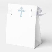 Elegant Blauw Kruis Eerste Communie Bedankdoosjes (Achterkant)