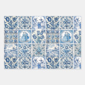 Elegant Blauw land bloementoilet Inpakpapier Vel (Voorkant)