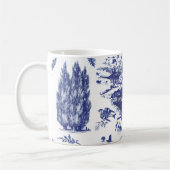 Elegant  blauw land pastorale koffie koffiemok (Links)