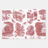 Elegant  Blauw Land Pastorale Toile 3 Inpakpapier Vel (Voorkant 3)
