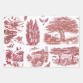 Elegant  Blauw Land Pastorale Toile 3 Inpakpapier Vel (Voorkant 2)