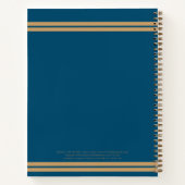 Elegant blauw, lichtbruin chique makelaar notitieboek (Achterkant)