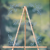 Elegant blauw  Lijst bruiloft welkom Acryl Bord (Neutraal)