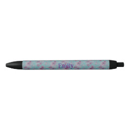 Elegant blauw, lila en paarse chinoiserie zwarte inkt pen