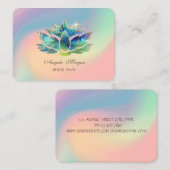 Elegant Blauw Lotus Bloem Kleurrijk Visitekaartje (Voorkant / Achterkant)