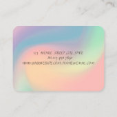 Elegant Blauw Lotus Bloem Kleurrijk Visitekaartje (Achterkant)