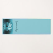 Elegant Blauw Lotus Bloem Zen Yoga Namaste Yogamat (Voorkant (horizontaal))