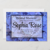 Elegant Blauw maagdenpalm floraal Vrijgezellenfees Kaart (Voorkant)