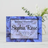 Elegant Blauw maagdenpalm floraal Vrijgezellenfees Kaart (Staand voorkant)