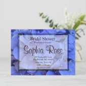 Elegant Blauw maagdenpalm floraal Vrijgezellenfees Kaart (Staand voorkant)