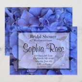 Elegant Blauw maagdenpalm floraal Vrijgezellenfees Kaart (Voorkant / Achterkant)