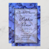 Elegant Blauw maagdenpalm floraal Vrijgezellenfees Kaart (Voorkant / Achterkant)