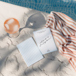 Elegant  Blauw Maid of Honor Voorstel Kaart