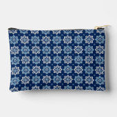 Elegant Blauw Mandala Bloemenpatroon Etui (Achterkant)