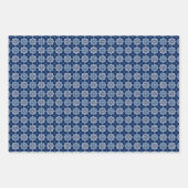 Elegant Blauw Mandala Bloemenpatroon Inpakpapier Vel (Voorkant)