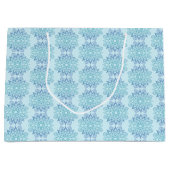 Elegant blauw mandala patroon groot cadeauzakje (Voorkant)