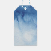 Elegant blauw marine nautisch baby shower dank u cadeaulabel (Achterkant)