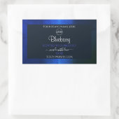 Elegant blauw marmerpatroon Etiket Logo toevoegen (Tas)