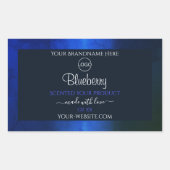 Elegant blauw marmerpatroon Etiket Logo toevoegen (Voorkant)
