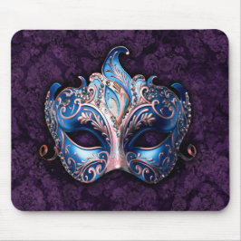 Elegant Blauw Masker voor een Masquerade Muismat