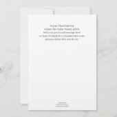 Elegant blauw met beige schets "Bedankt geven" Cit Bedankkaart (Achterkant)