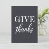 Elegant blauw met beige schets "Bedankt geven" Cit Bedankkaart (Staand voorkant)