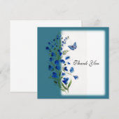 Elegant blauw met bloemen (Voorkant / Achterkant)